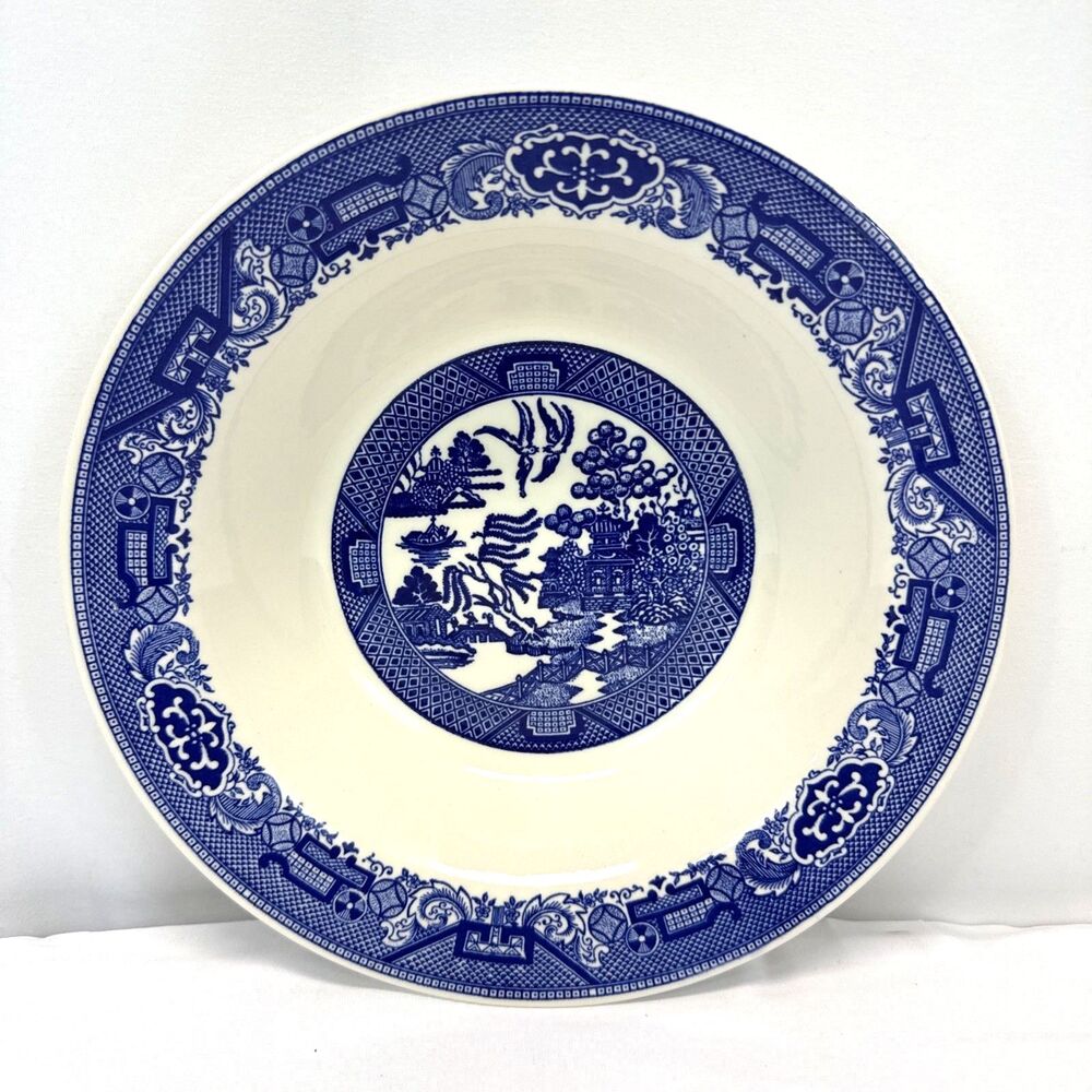 Vintage Blue Willow Ware by Royal China Serving Bowl 10" Diameter